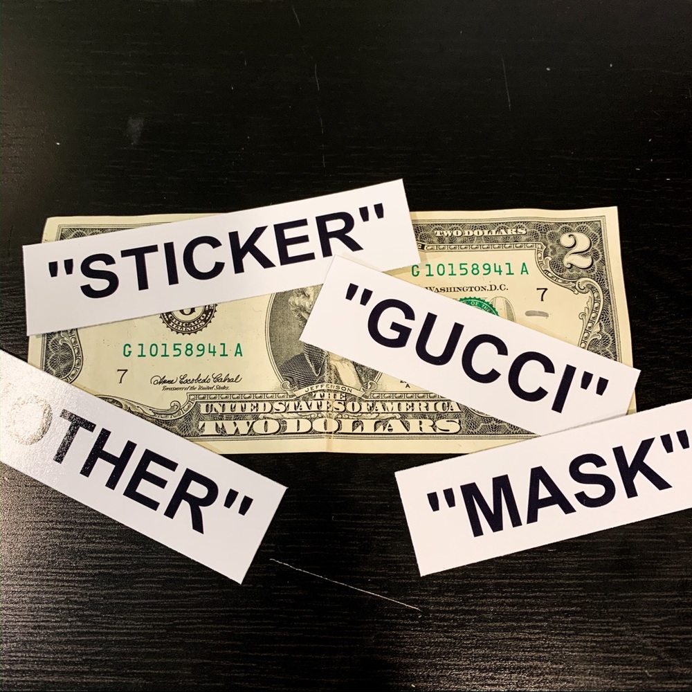 Pro Quality Custom Off-White Style Stickers Pack - Picture 3 of 3